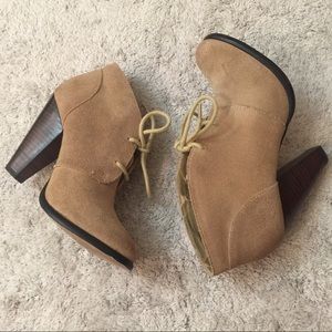Seychelles Suede tan booties (Anthropologie brand)